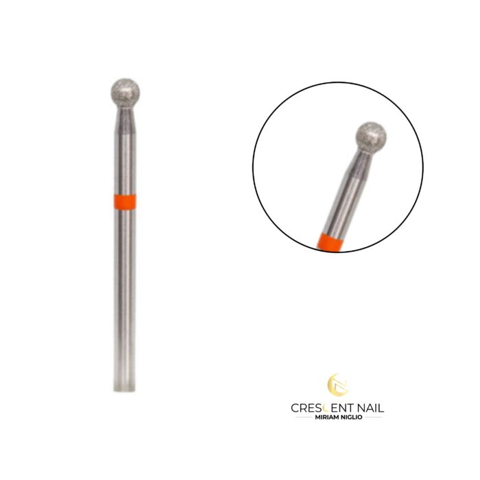 Punta diamantata "ball" rossa 031 Crescent Nail - immagine 1