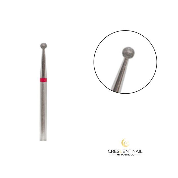 Punta diamantata "ball" rossa 023 Crescent Nail - immagine 1