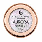 Polvere aurora flakes 01 Crescent Nail