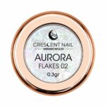 Polvere aurora flakes 02 Crescent Nail