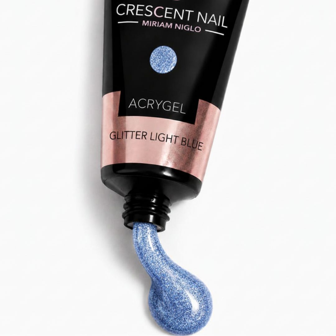 17 Acrygel 30gr Glitter Light Blue Crescent Nail - immagine 1