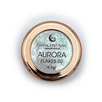 Polvere aurora flakes 02 Crescent Nail