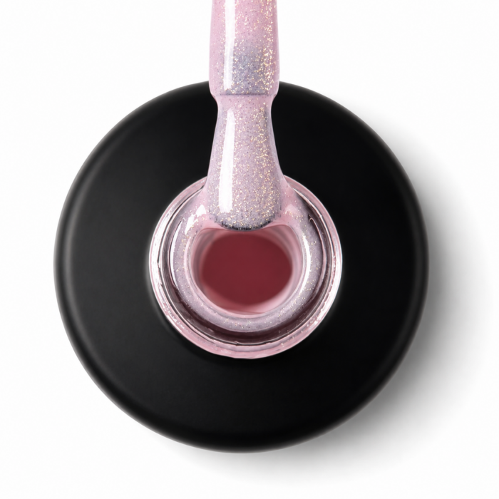 Base Rubber 15ml Glitter Blush Crescent Nail - immagine 2