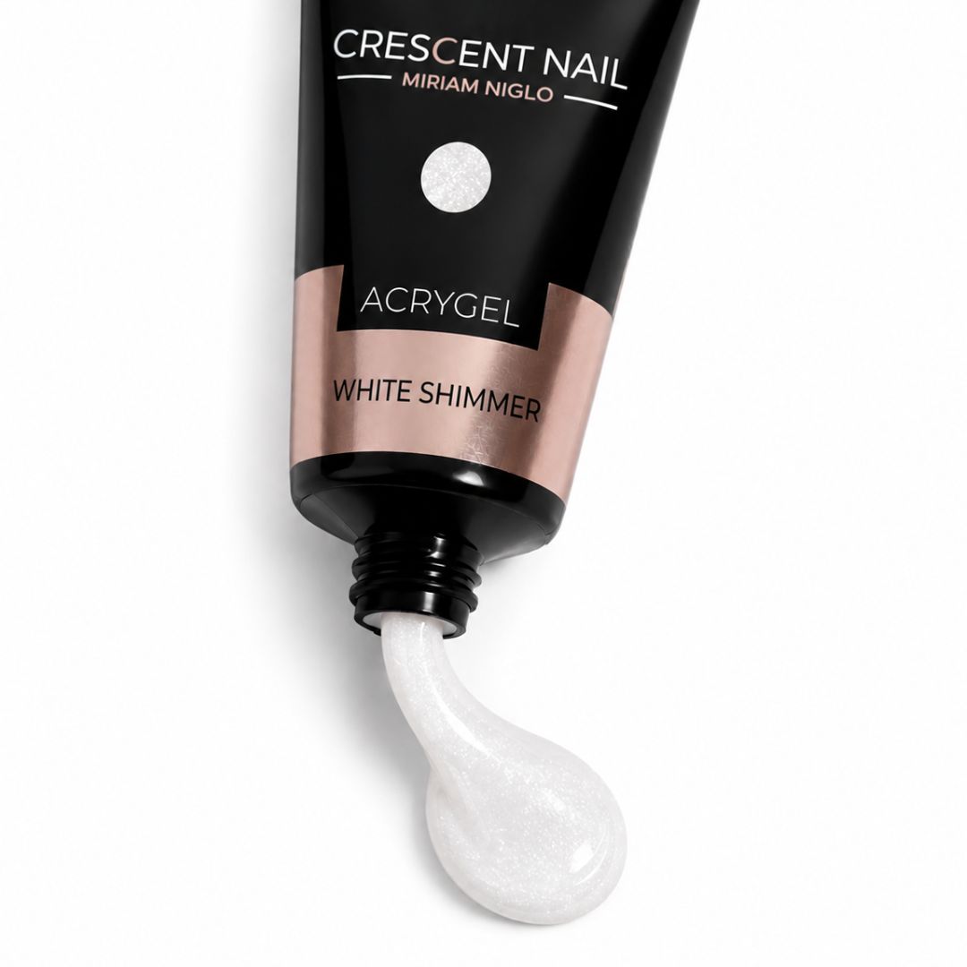 7 Acrygel 30gr White Shimmer Crescent Nail - immagine 1